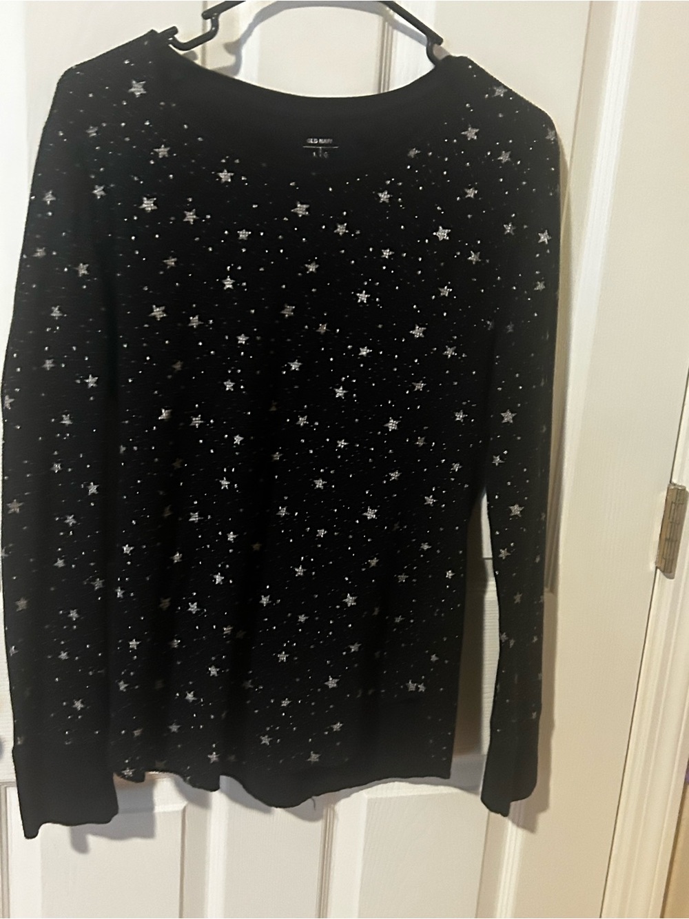 Old Navy Black Star-Print Long Sleeve Sweater